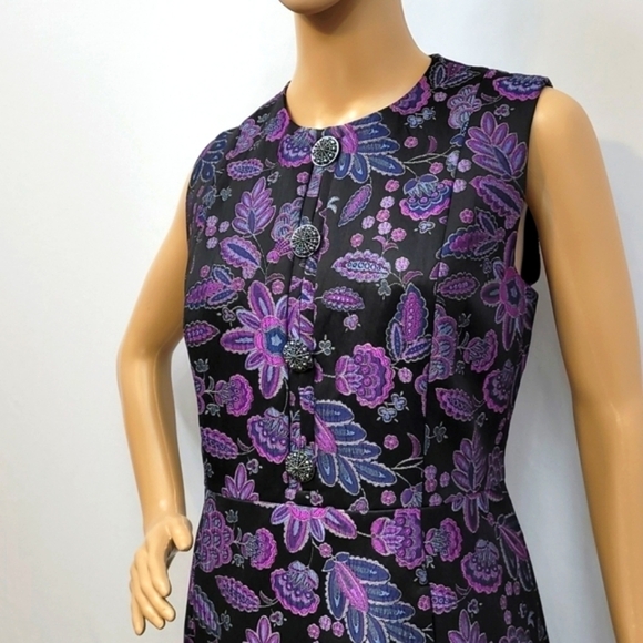 𝅺Elie Tahari Louisa Sleeveless Jacquard Dress - Picture 9 of 17
